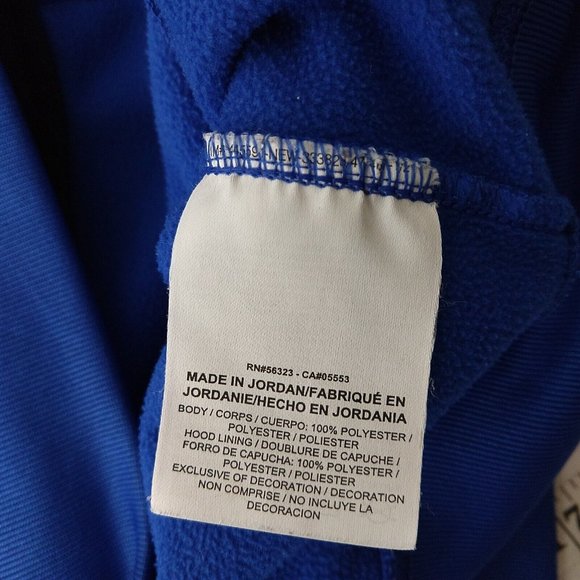 Nike Dri Fit Youth Full Zip Training Hooded Jacket Logo Spell out Blue Size L - Picture 8 of 9